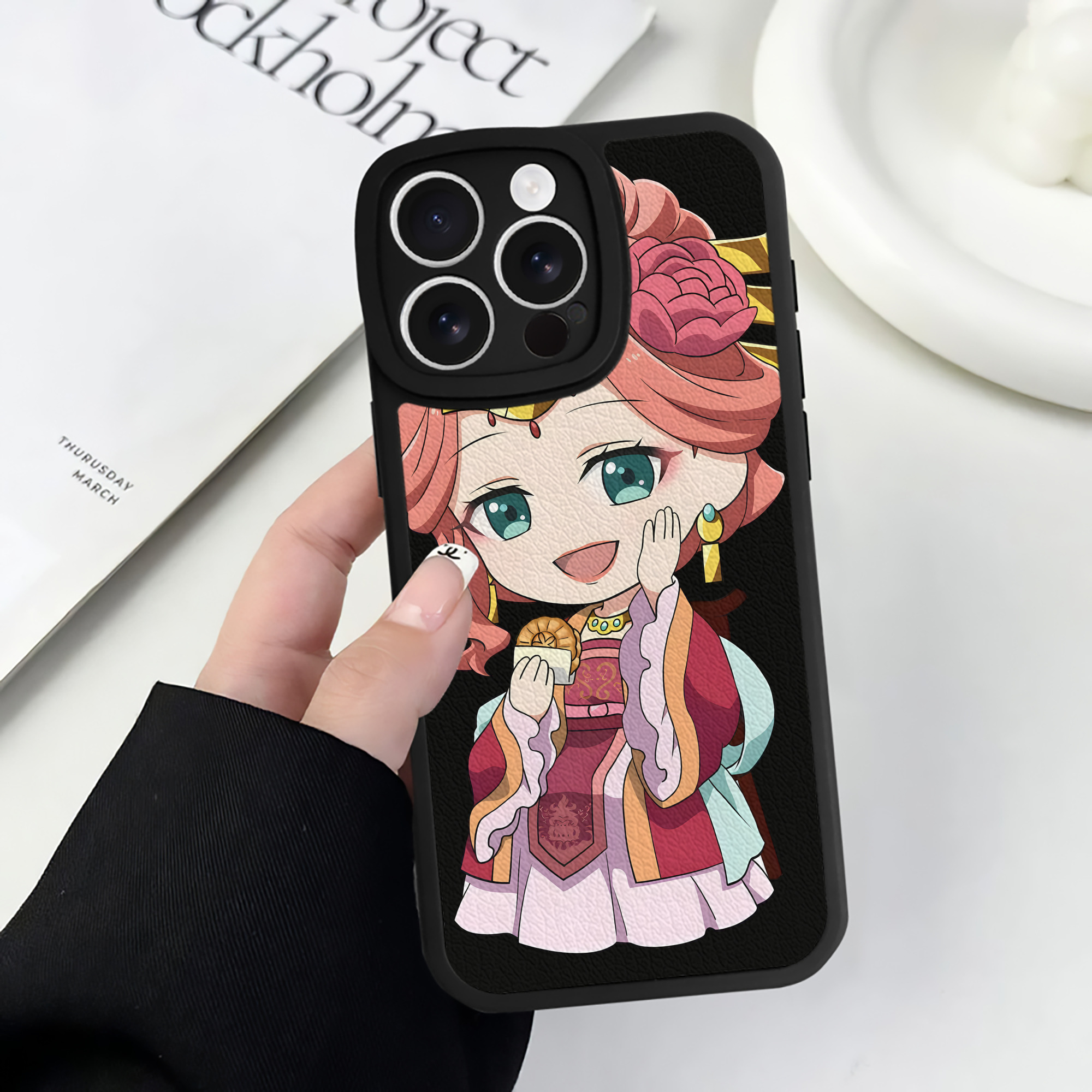 （画像用） 薬屋のひとりごと The Apothecary Diaries 【iPhone 16シリーズ対応】シリコンスマホケース（レザー調） 材質：シリコン